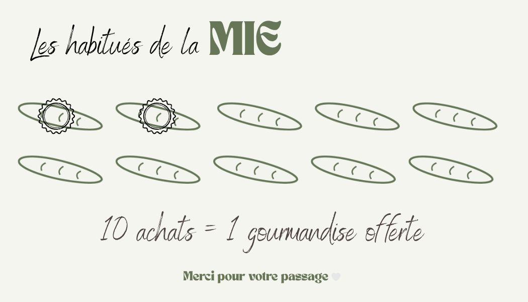 Carte de visite Atelier MIE, branding boulangerie premium