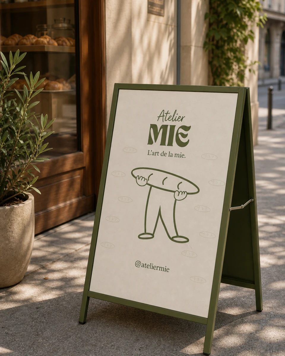 Post Instagram Atelier MIE, contenu social media boulangerie