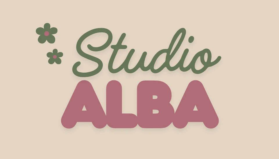 Carte de visite Studio Alba, identité visuelle lifestyle par The Social Club