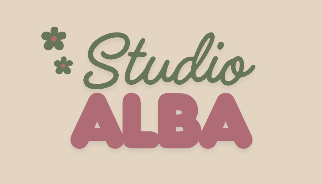 Carte de visite Studio Alba, identité visuelle lifestyle par The Social Club