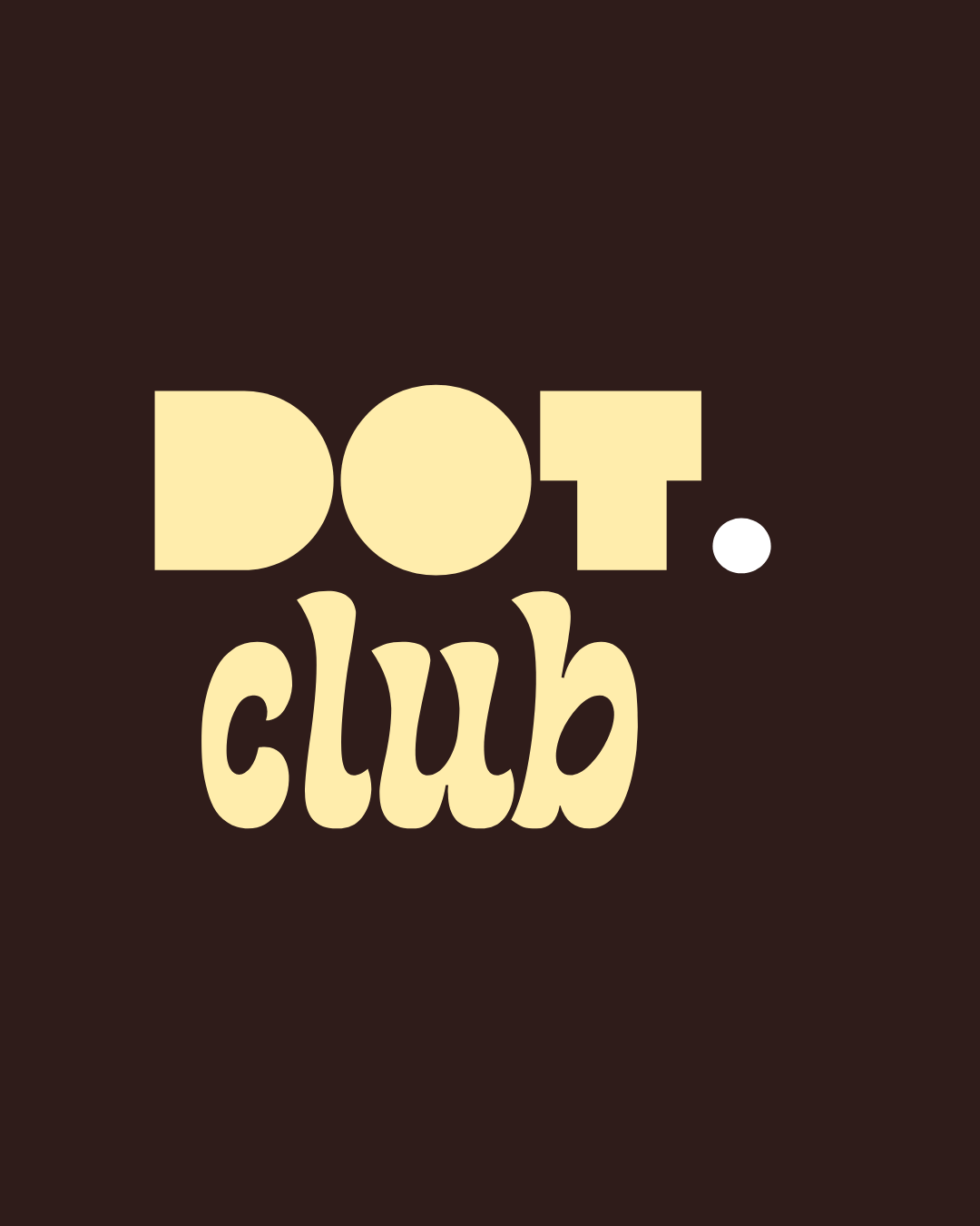 Détails graphiques DOT.club, motifs, typographies et identité visuelle