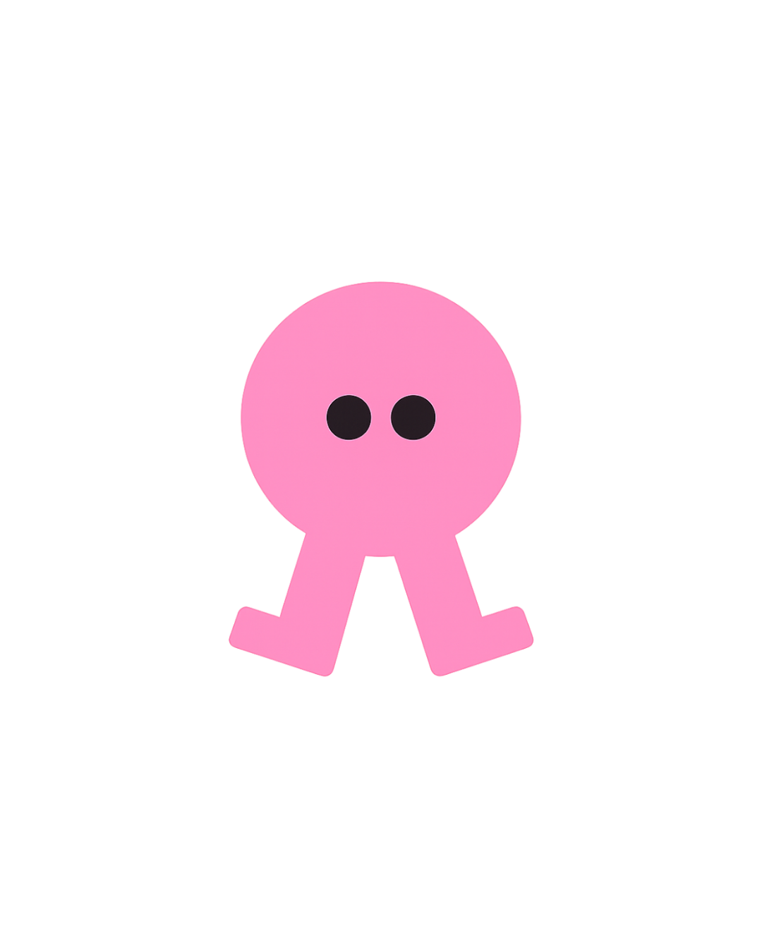 Personnage signature DOT.club, mascotte branding papeterie créative