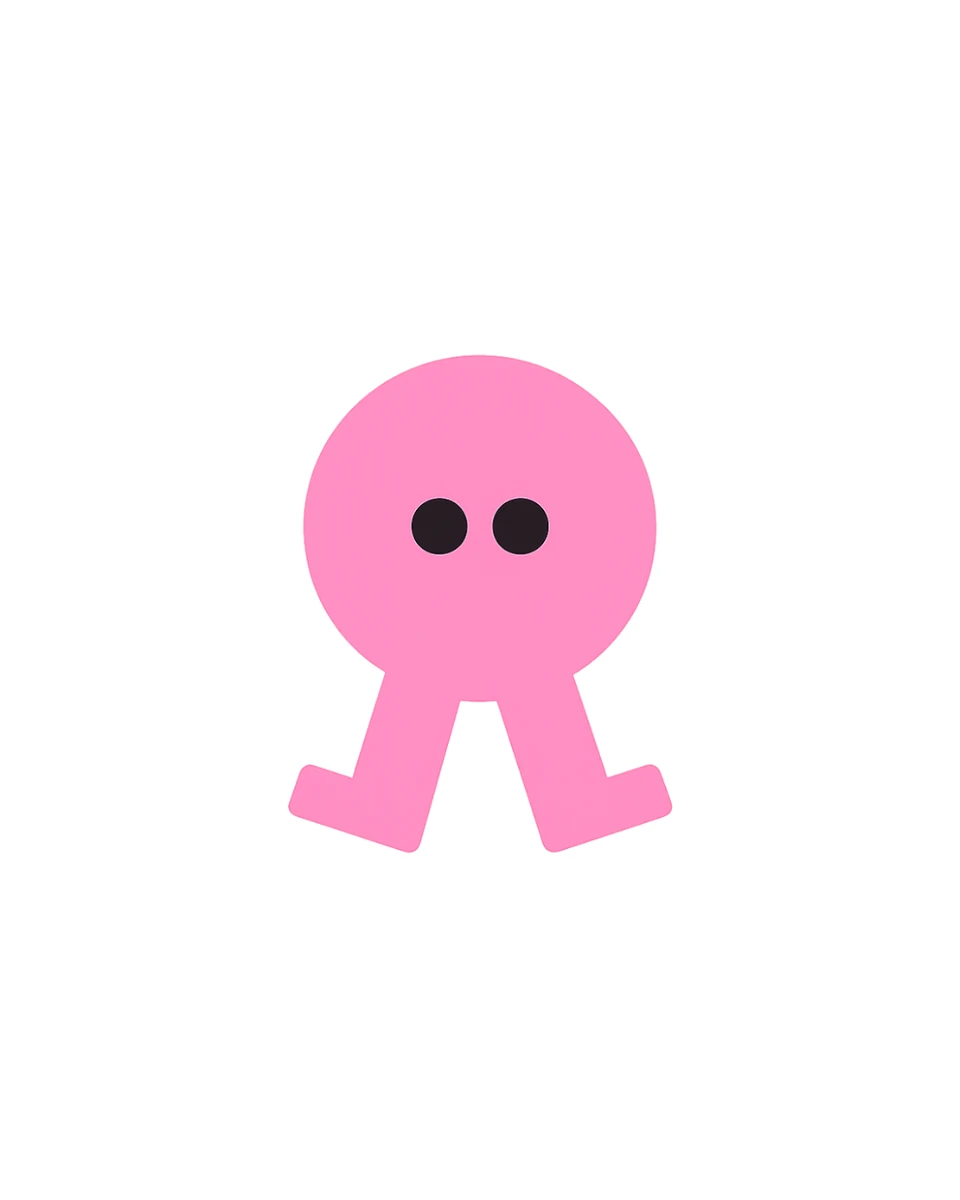 Personnage signature DOT.club, mascotte branding papeterie créative